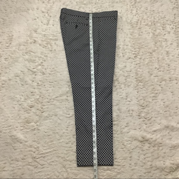 🛍️ GAP Slim Cropped Stretch Black & White Pattern Pants - Size 4 - Picture 10 of 11